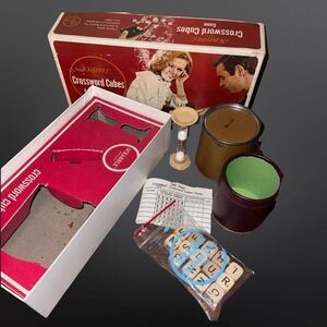 Vintage 1968 Scrabble Crossword Cubes Game *Complete*